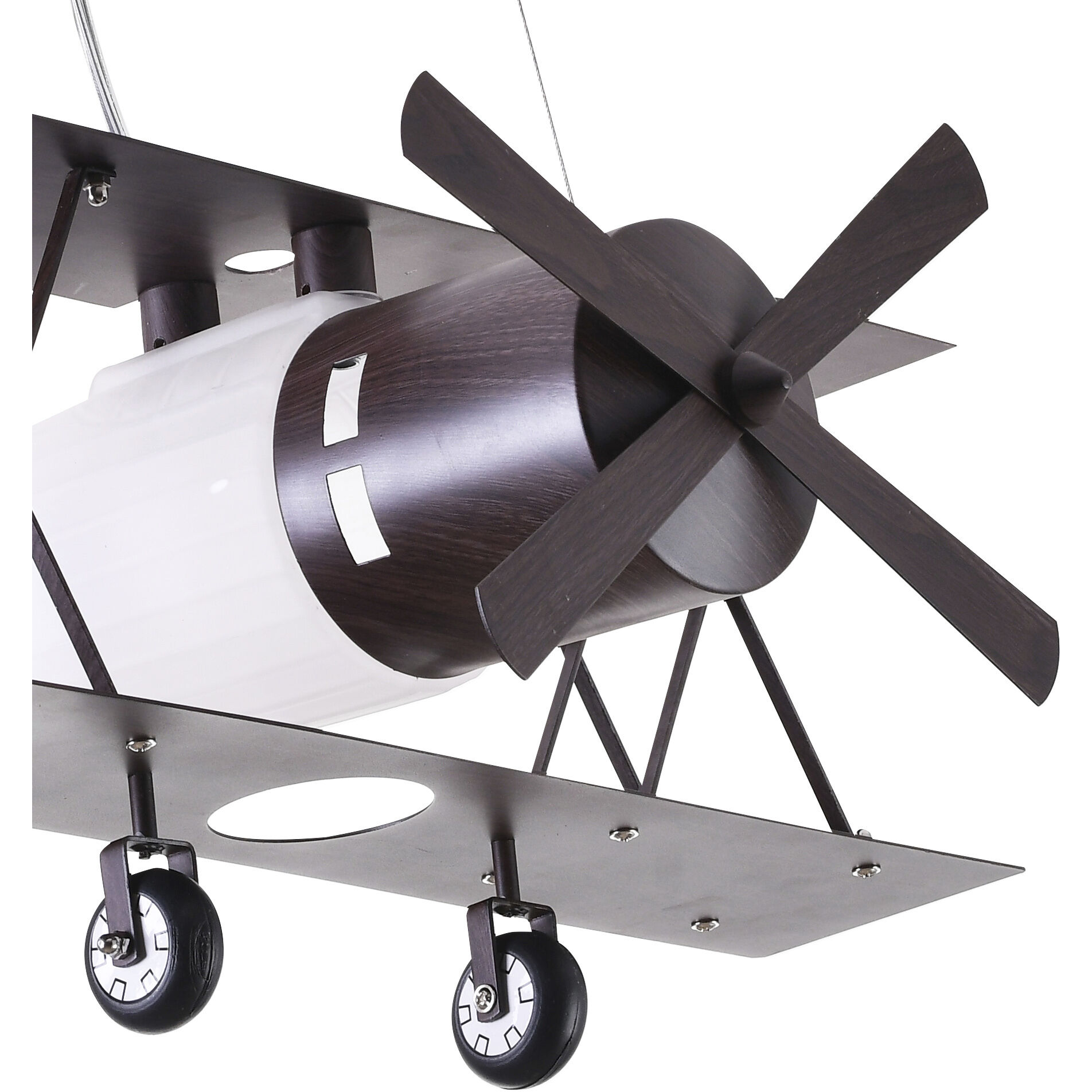 Canada 1 Light 19.7 inch Brown Childrens Lighting Ceiling Light, Airplane